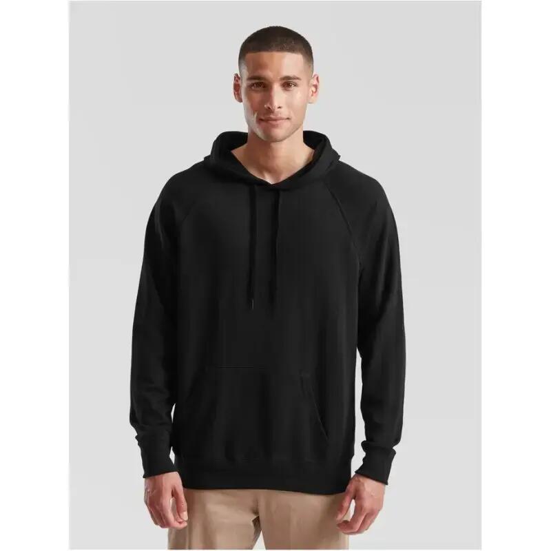 Fruit Of The Loom lichtgewicht sweatshirt met capuchon zwart 2/4