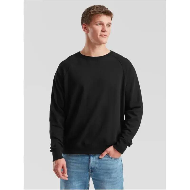 Felpa in felpa raglan leggera Fruit Of The Loom Negro 2/5