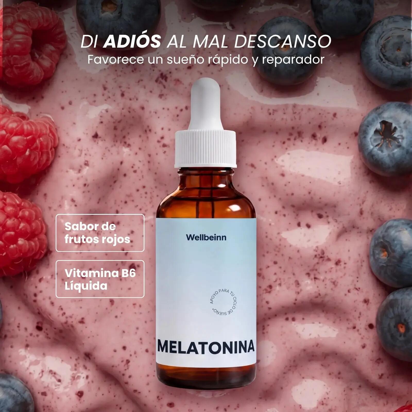 Melatonina con Vitamina B6 WELLBEINN, Liquida Sublinguale 5/6