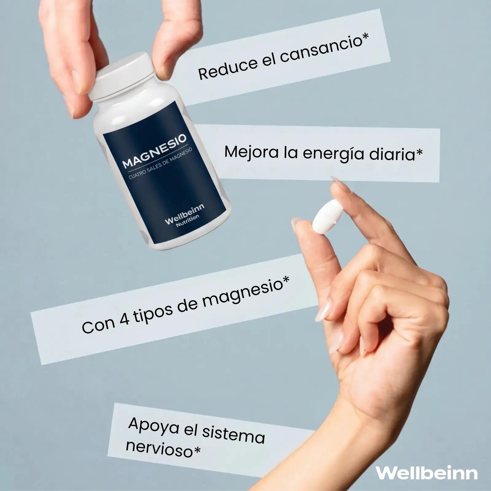 Magnesio 4 Sales 375 mg 100% VRN 60 Comprimidos 30 Días Magnesio Matrix 4/6