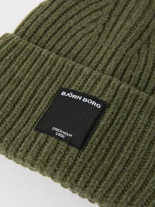 bjorn_borg CENTRE KNIT BEANIE — DUSTY OLIVE 2/2