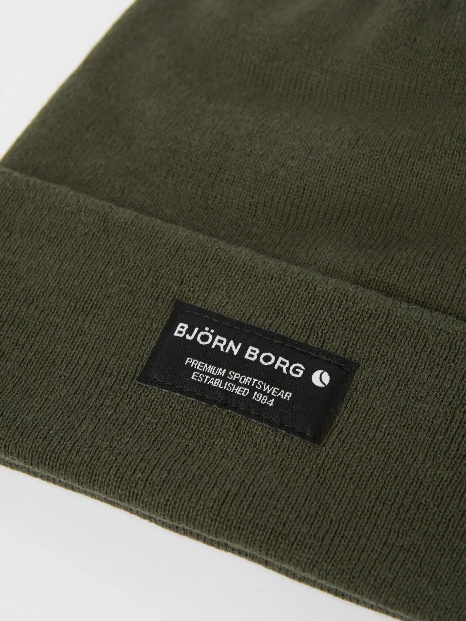 bjorn_borg CENTRE BEANIE in cotone organico — FOREST NIGHT, unisex 2/2