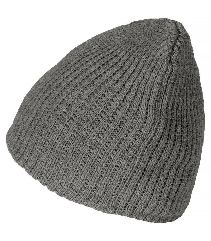 clique Mütze Otto, doppelt gestrickt, Grey Melange 3/4
