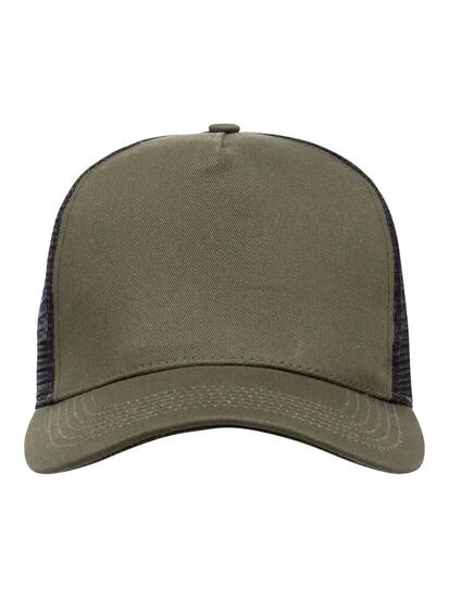 clique Trucker Cap van geborsteld katoen-twill met polyester mesh