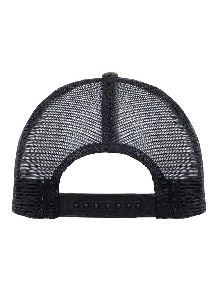 clique Trucker Cap em twill de algodão escovado e rede de poliéster 5/5