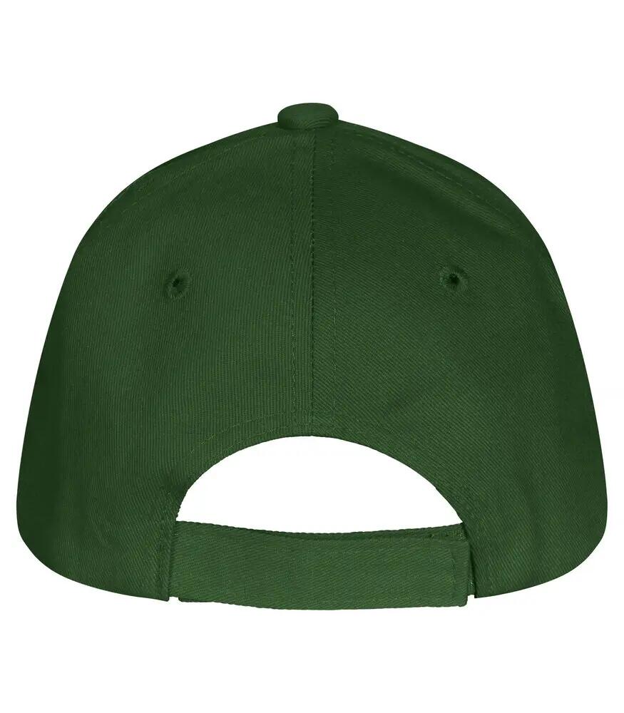 clique Classic Cap 6 pannelli in cotone Bottle Green 2/4