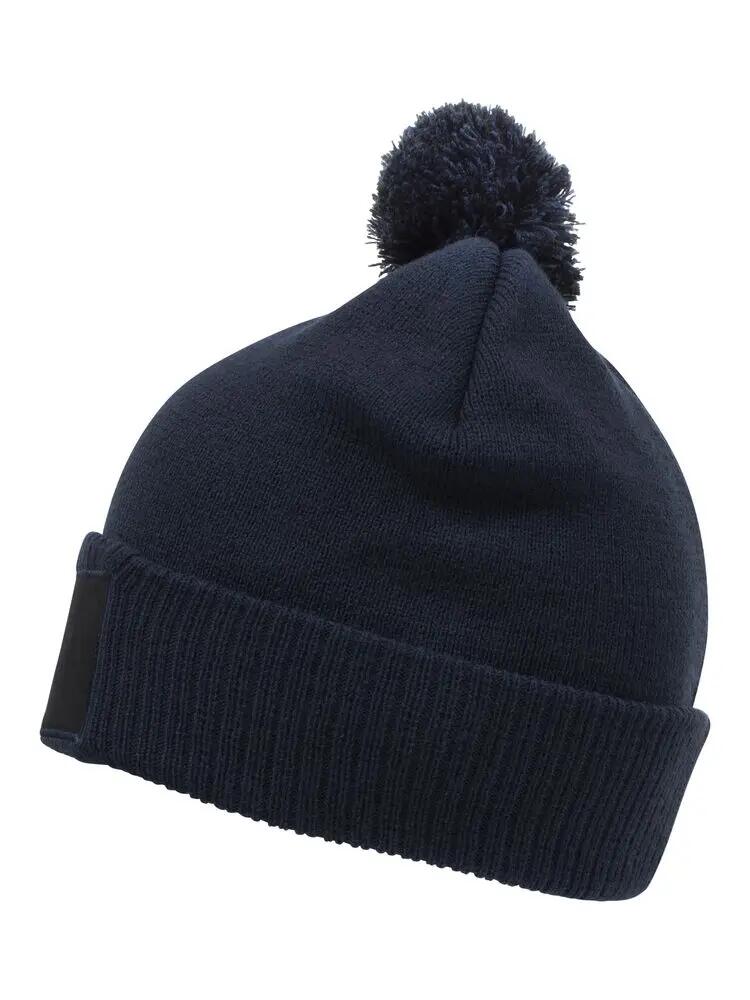 clique Bryan Patch gorro de malha 100% acrílico com pompom bicolor 4/4