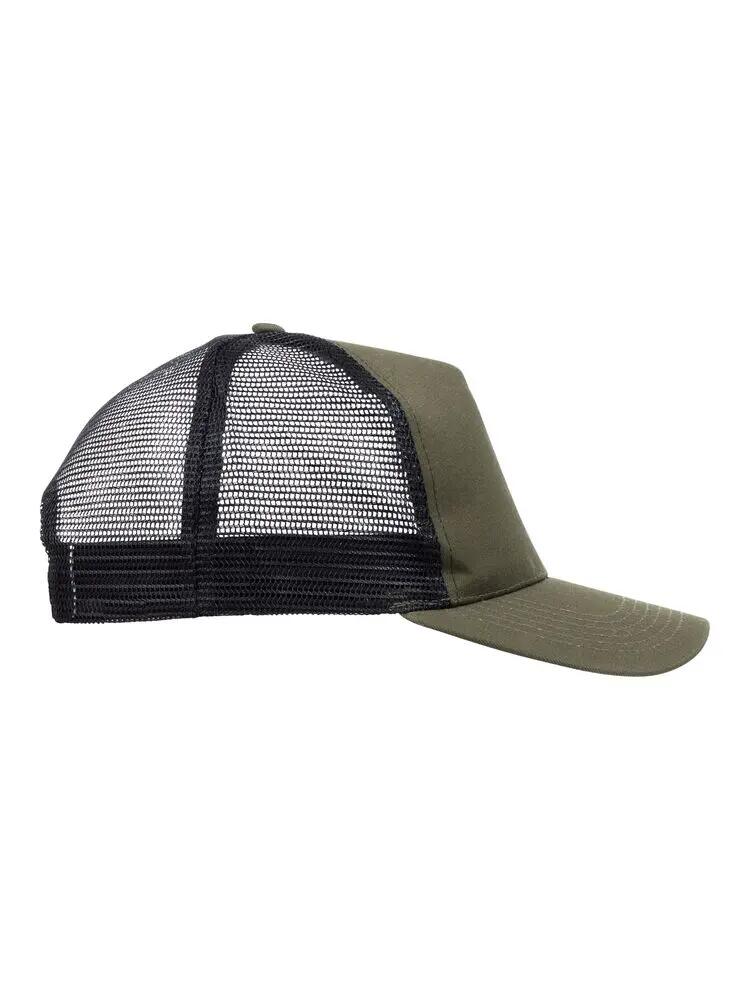 clique Trucker Cap em twill de algodão escovado e rede de poliéster 4/5