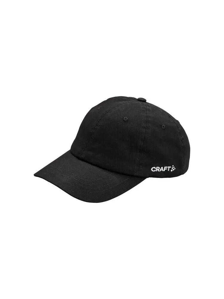 craft Casquette Ability Logo en coton bio — Réglable, noire 1/2