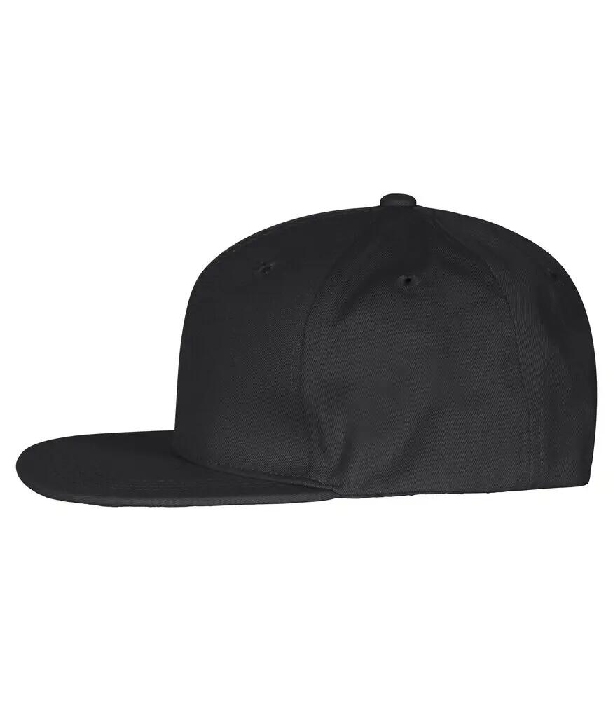 clique Street Cap — boné 6 painéis preto em poliéster 3/5