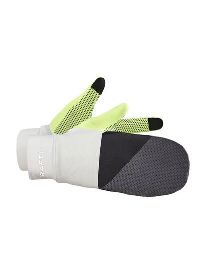craft ADV Lumen Fleece Hybrid Handschuhe — 2‑in‑1 mit Reflektoren – Ash