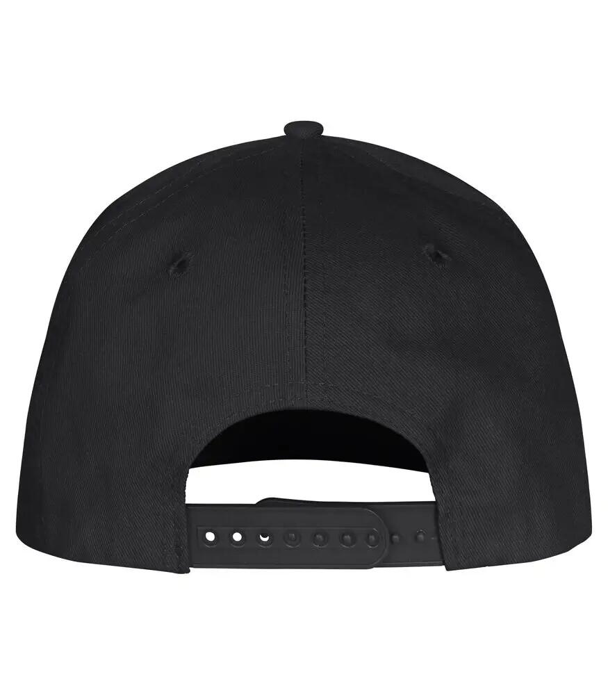clique Street Cap — boné 6 painéis preto em poliéster 2/5