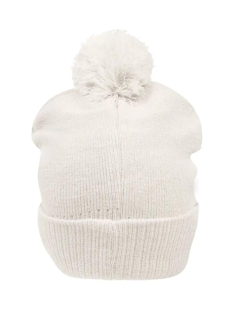 clique gorro tricotado Bryan Patch com pompom bicolor 3/4