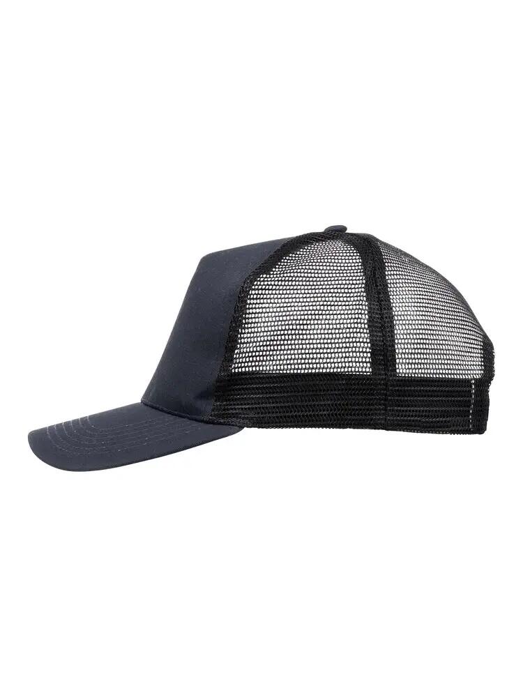 clique Trucker Cap in twill di cotone brossato e rete 3/5