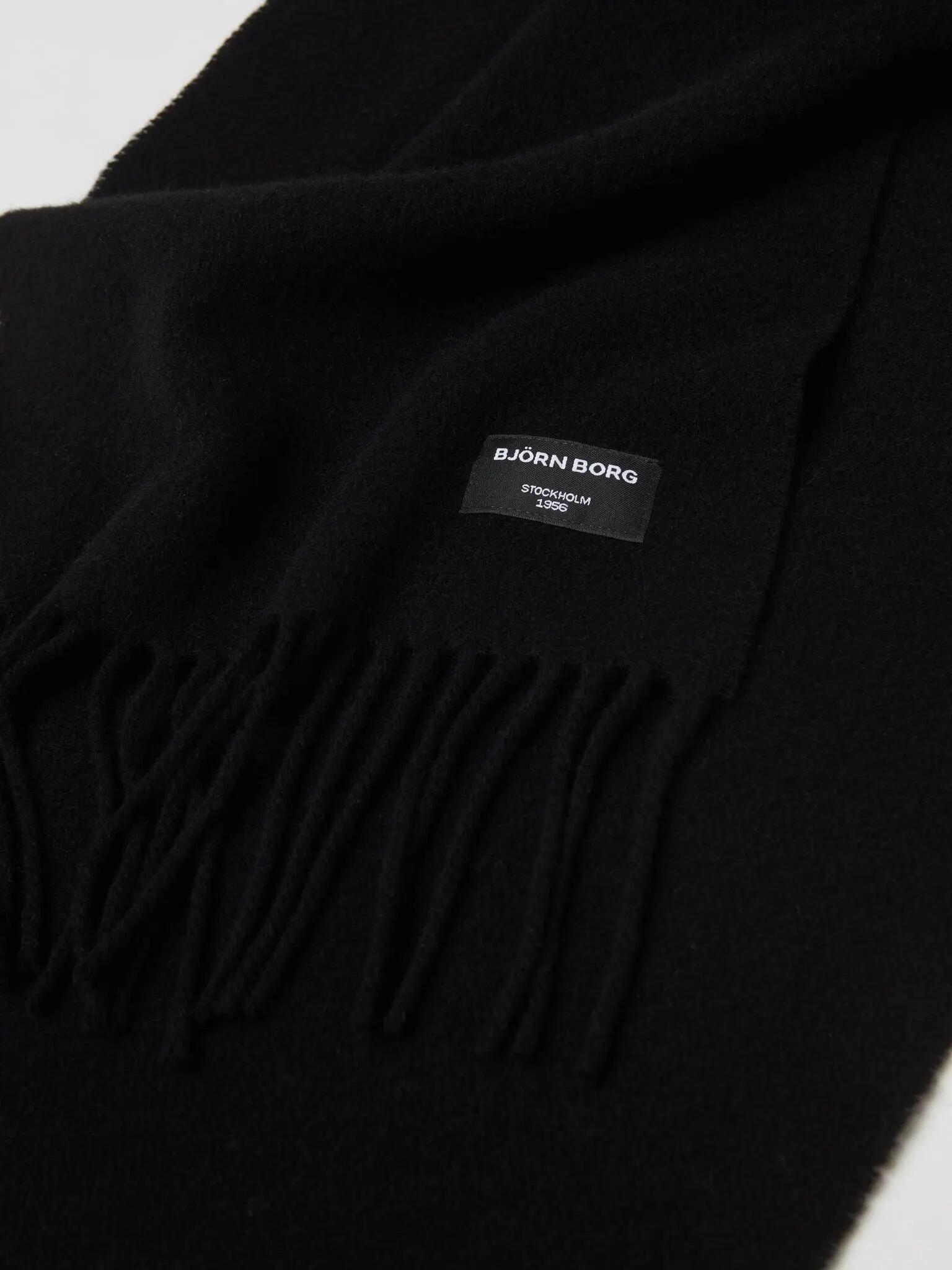 bjorn_borg CENTRE WOOL SCARF - BLACK BEAUTY, UNISEX 3/3