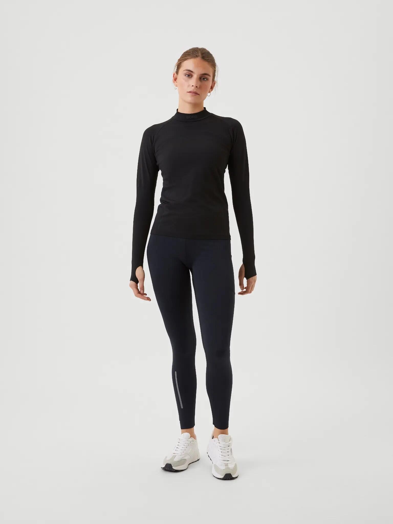 bjorn_borg BORG RUNNING SEAMLESS MOCK NECK - BLACK BEAUTY 3/4