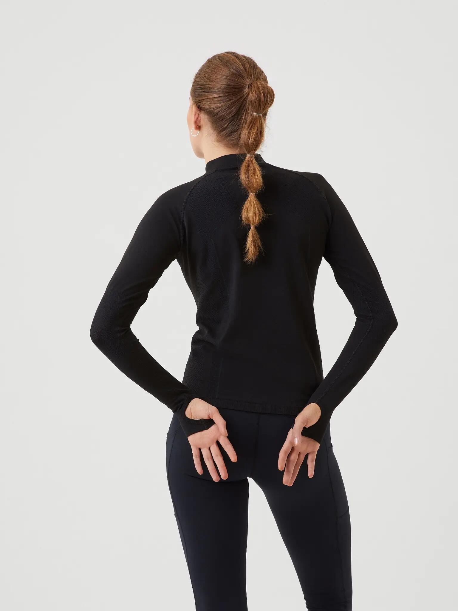 bjorn_borg BORG RUNNING SEAMLESS MOCK NECK - BLACK BEAUTY 2/4