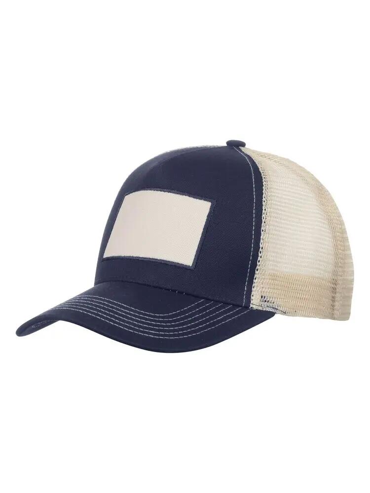clique Trucker Patch Cap em algodão twill e rede - Dark Navy 5/5