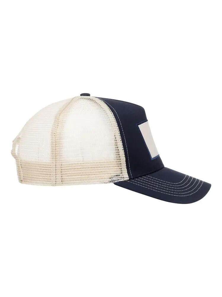 clique Trucker Patch Cap em algodão twill e rede - Dark Navy 3/5