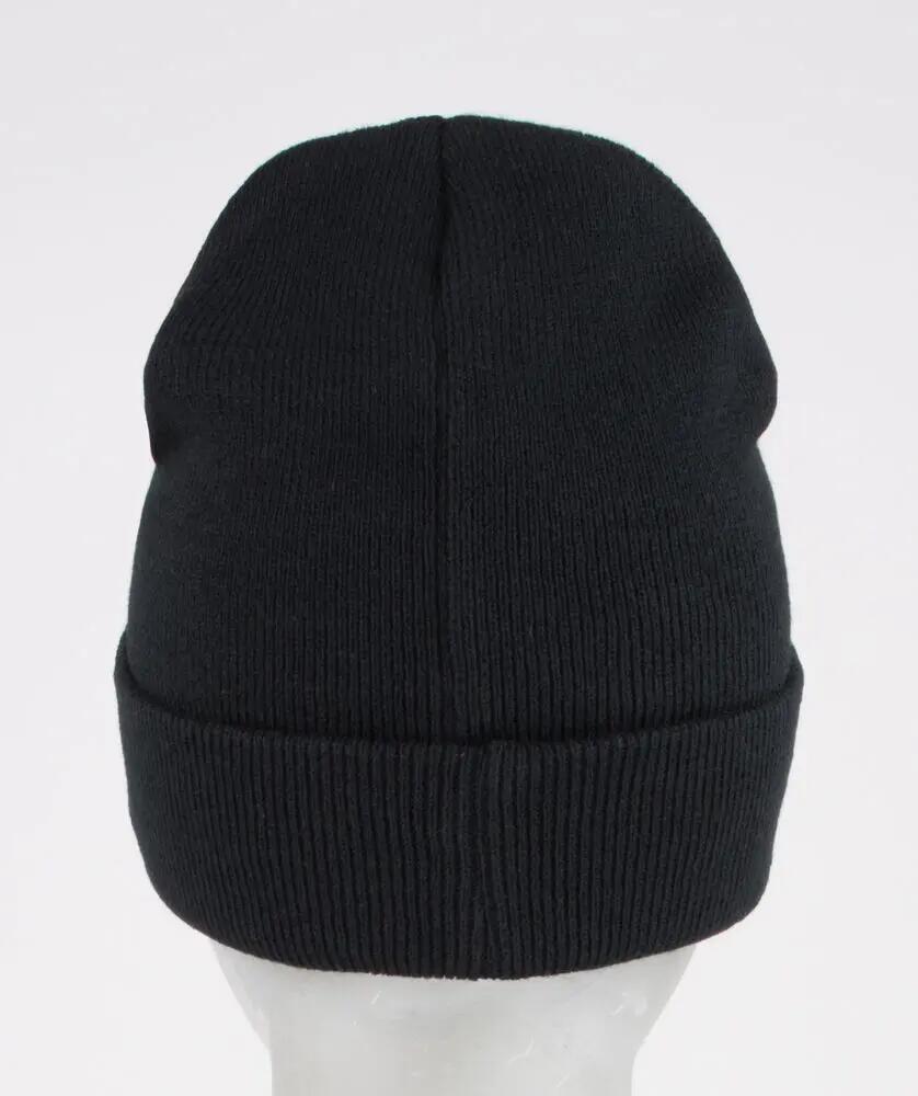 clique Hubert Patch berretto lavorato nero, patch in twill di cotone 2/2