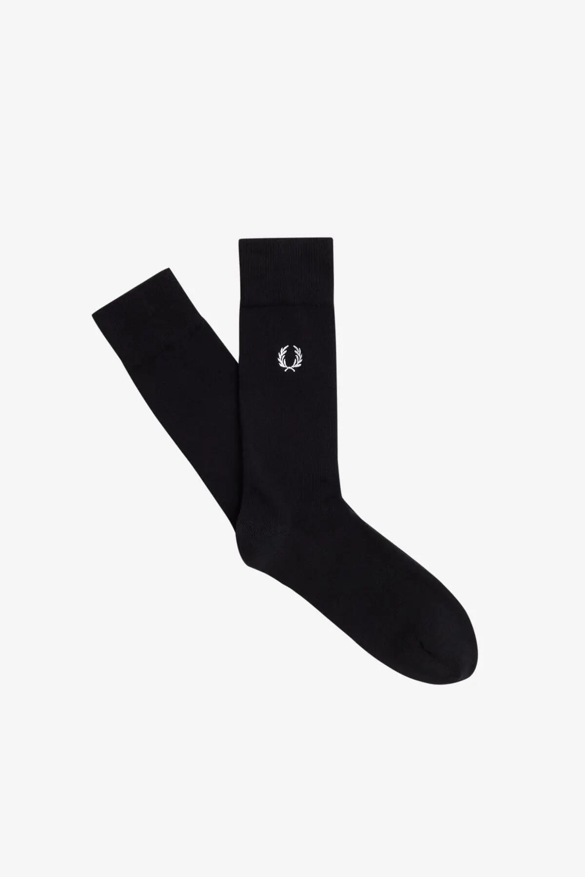 Sokken Fred Perry Model Wreath Sock Kleur Zwart 3/4
