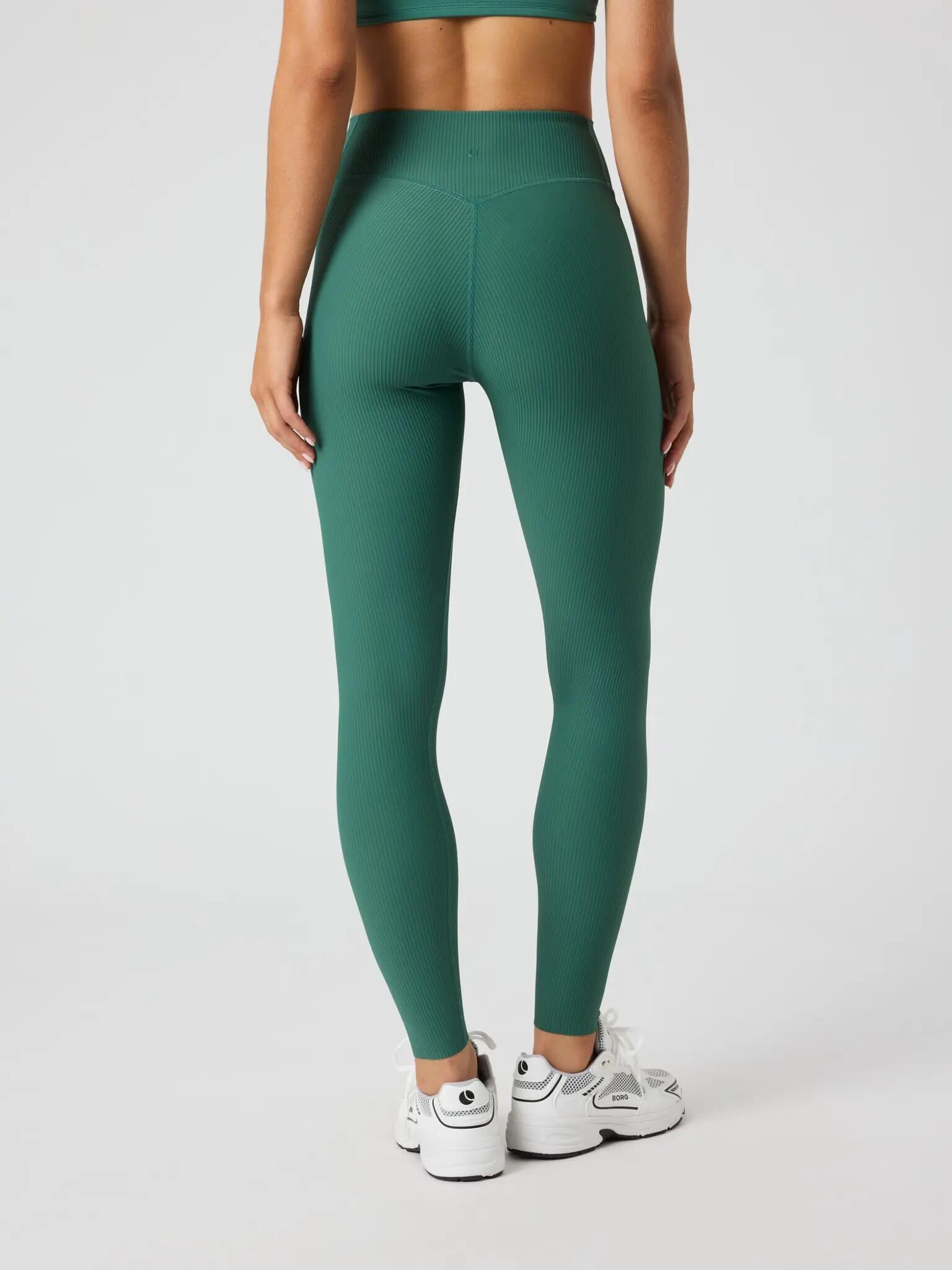 bjorn_borg STUDIO RIBBED TIGHTS em poliamida reciclada - MALLARD GREEN 2/5