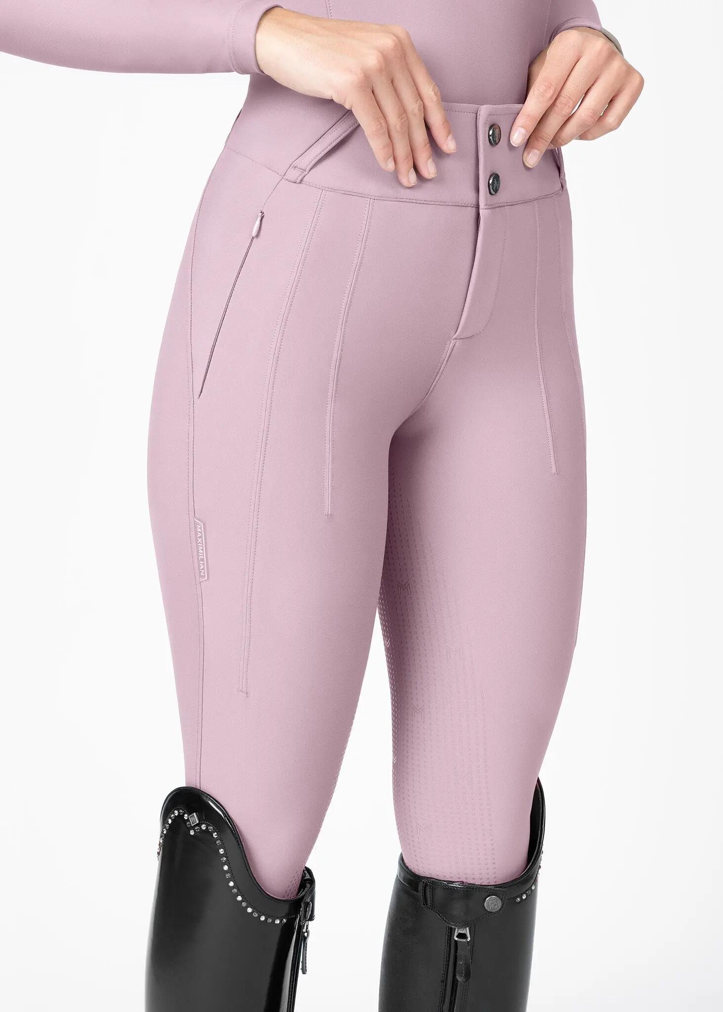 Maximilian Vision Rijbroek Full Grip Dames Mauve - 7/8