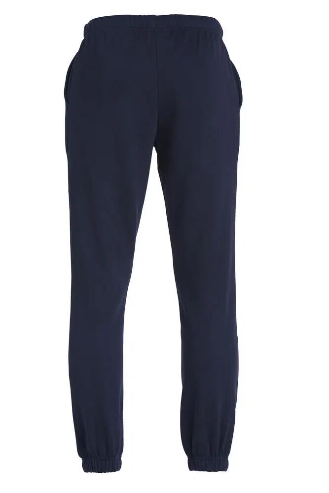 clique Basic Pants — calças unissexo em felpa, dark navy 2/4