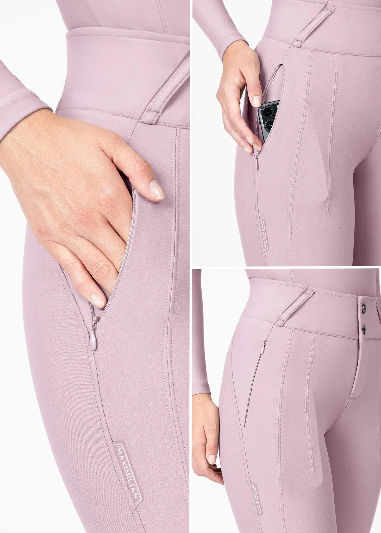 Maximilian Vision Rijbroek Full Grip Dames Mauve - 5/8