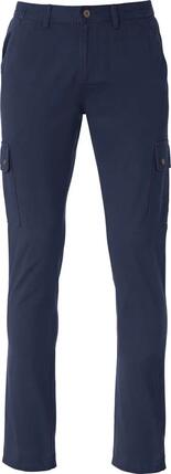 clique Cargo Pocket - Pantalon cargo homme en twill bleu marine foncé