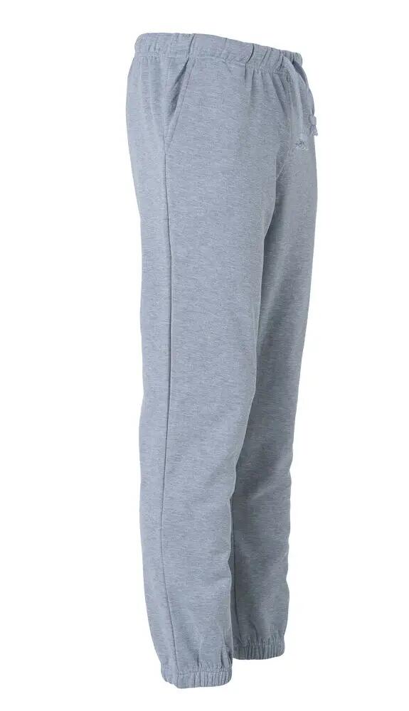 clique Basic Pants - Calças unissexo em felpa cinza mesclado 4/4