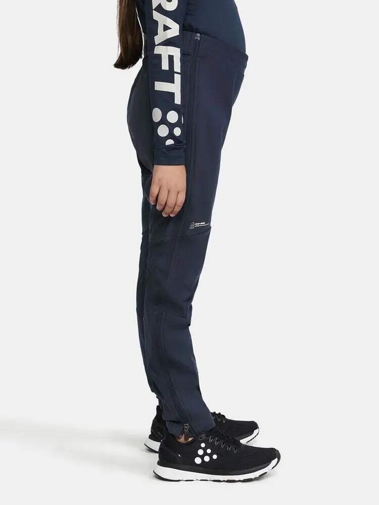 craft CORE Nordic Club FZ Pants Jr – softshell corta‑vento e impermeável 6/7