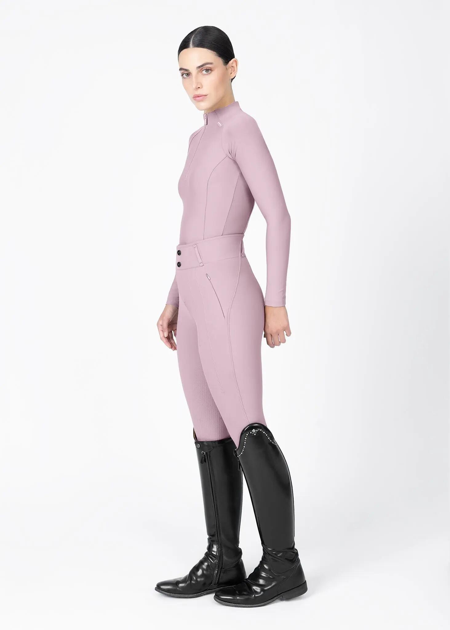 Maximilian Vision Rijbroek Full Grip Dames Mauve - 3/8