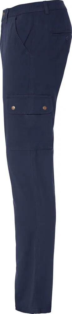 clique Cargo Pocket - Pantalon cargo homme en twill bleu marine foncé 3/4
