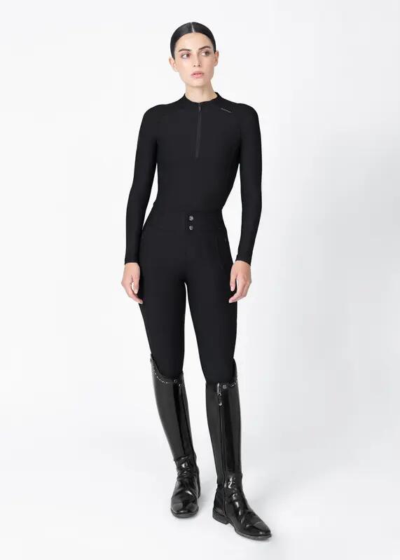 Pantalón Mujer Equitación Maximilian Vision Full Grip Negro 6/7