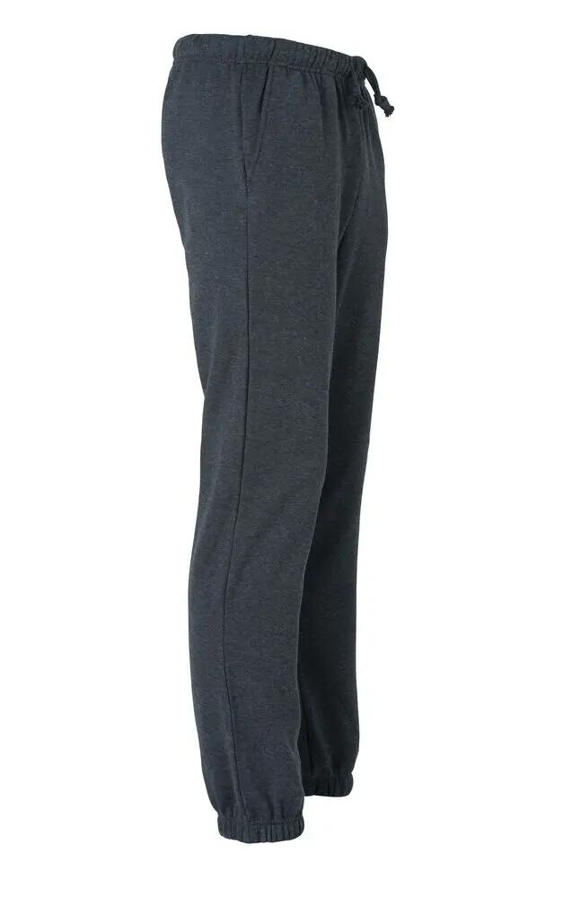 clique Basic Pants – calças unisexo em felpa, anthracite melange 4/4