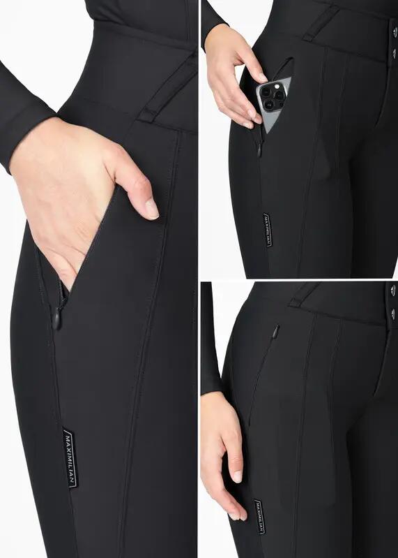 Pantalón Mujer Equitación Maximilian Vision Full Grip Negro 5/7