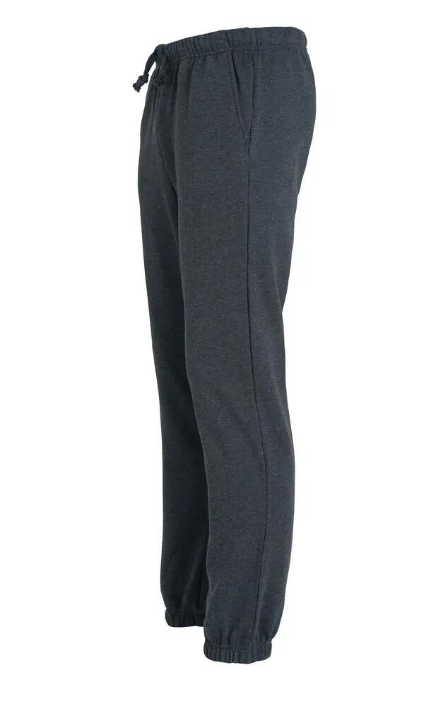 clique Basic Pants – calças unisexo em felpa, anthracite melange 3/4
