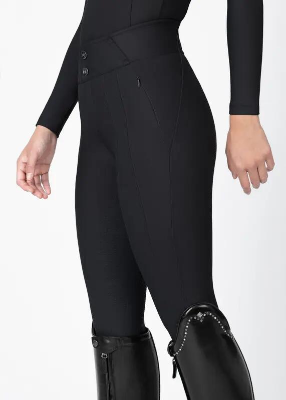 Pantalón Mujer Equitación Maximilian Vision Full Grip Negro 2/7
