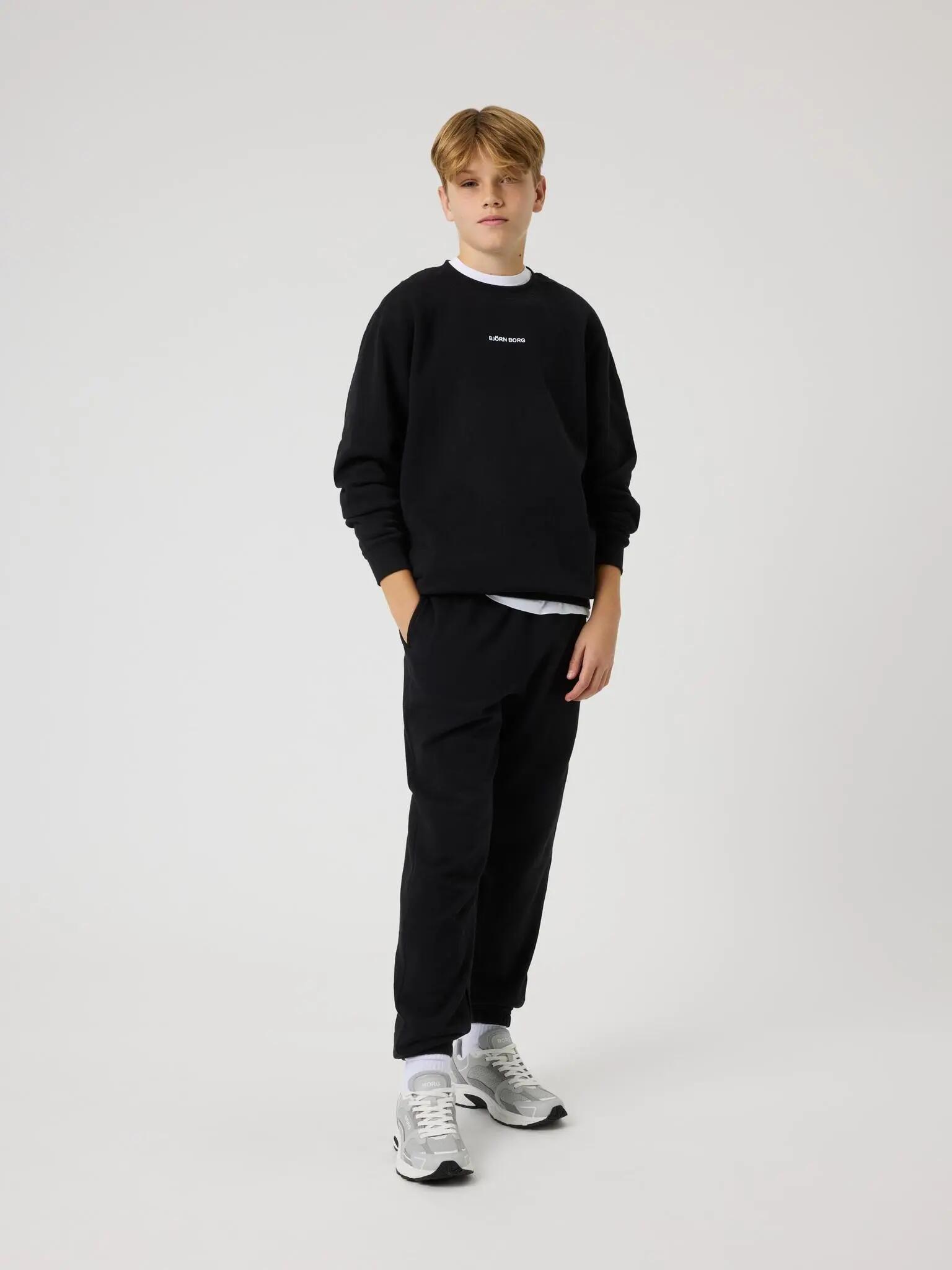 bjorn_borg BORG CLASSIC SWEATSHIRT JUNIOR — BLACK BEAUTY 3/4