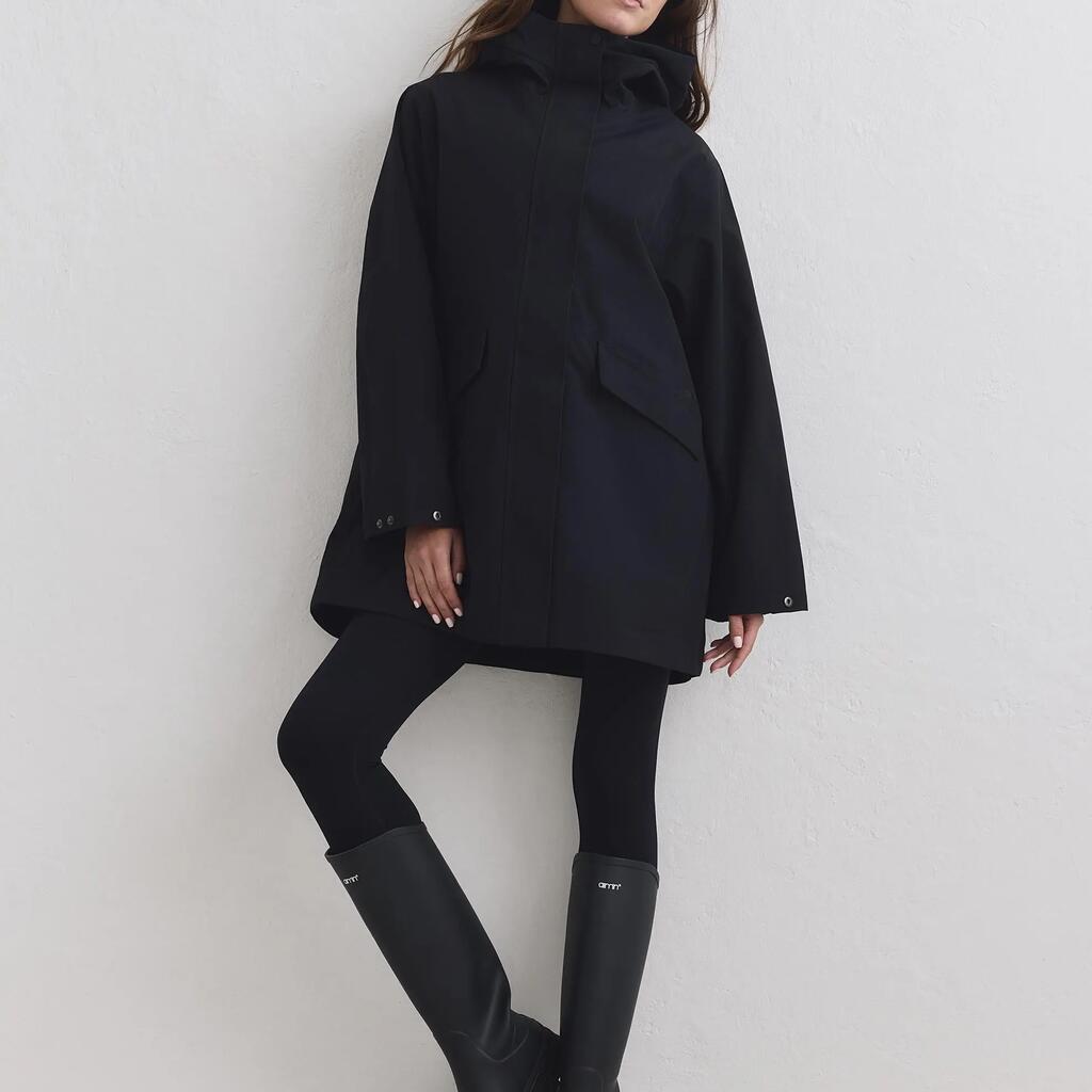 Women's Jacket Waterproof Hood Black