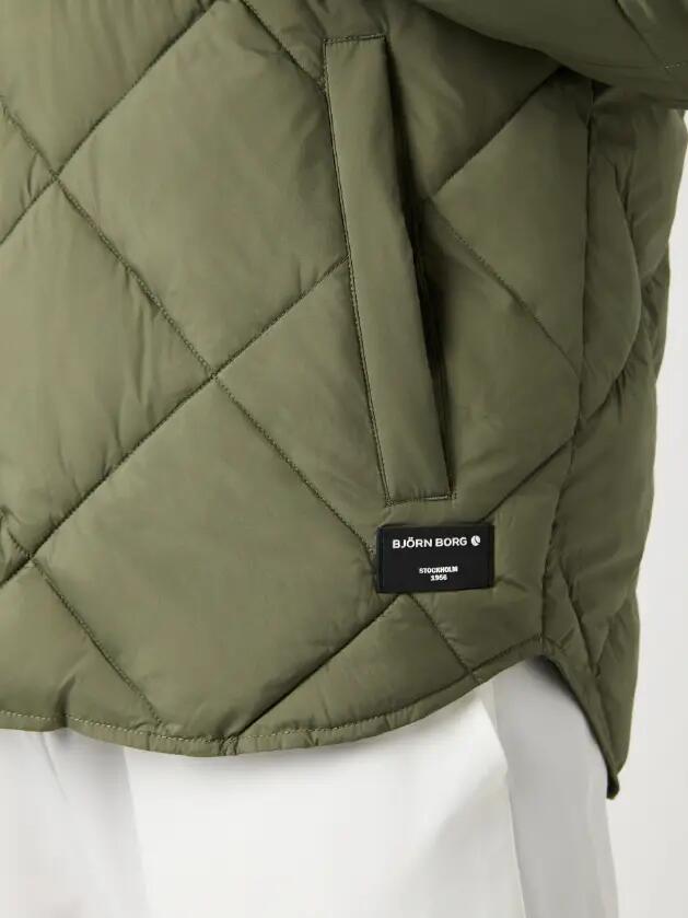 bjorn_borg CENTRE QUILTED OVERSHIRT DUSTY OLIVE 4/5