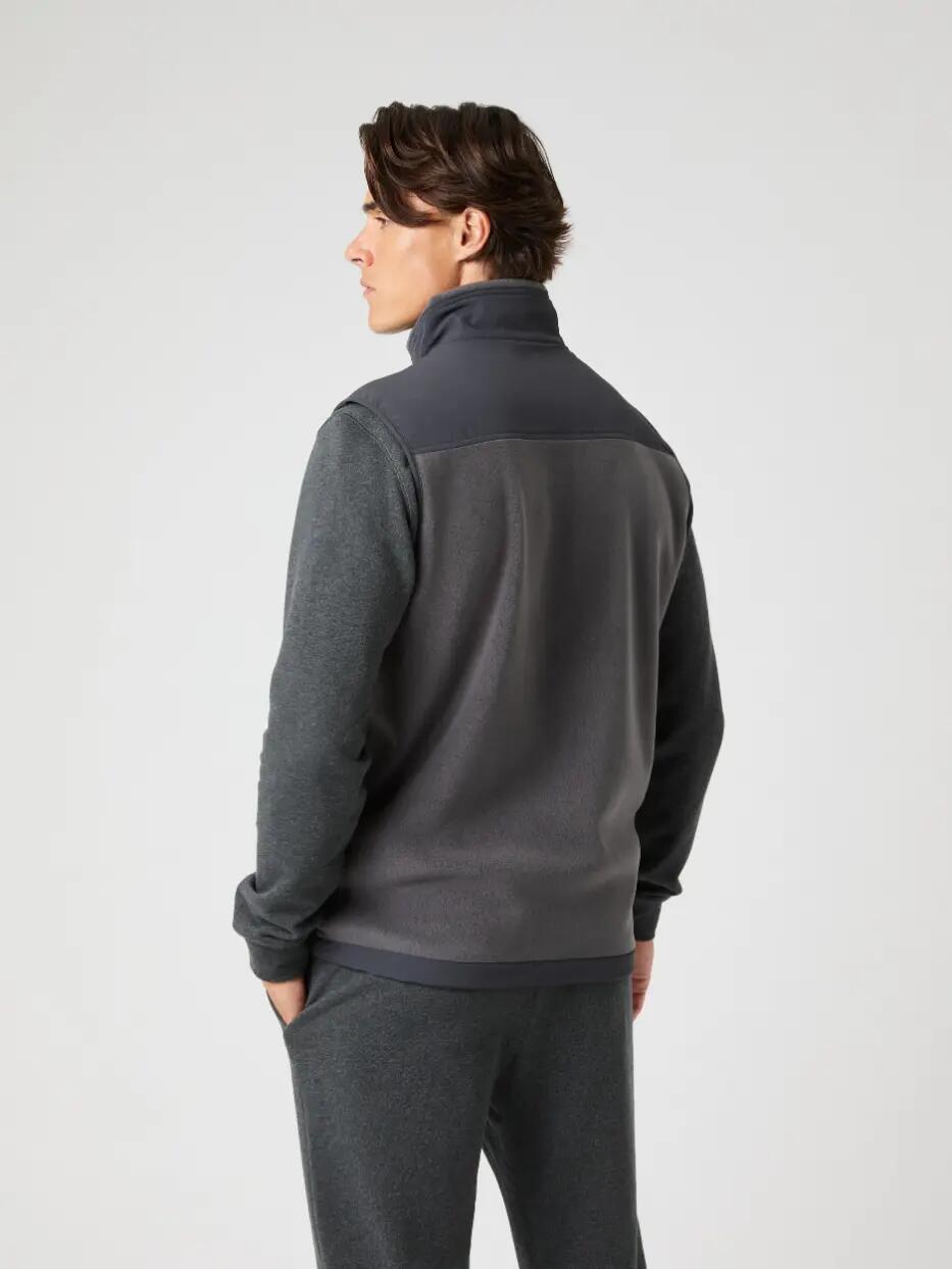 bjorn_borg BORG FLEECE HYBRID VEST — ASPHALT 2/5