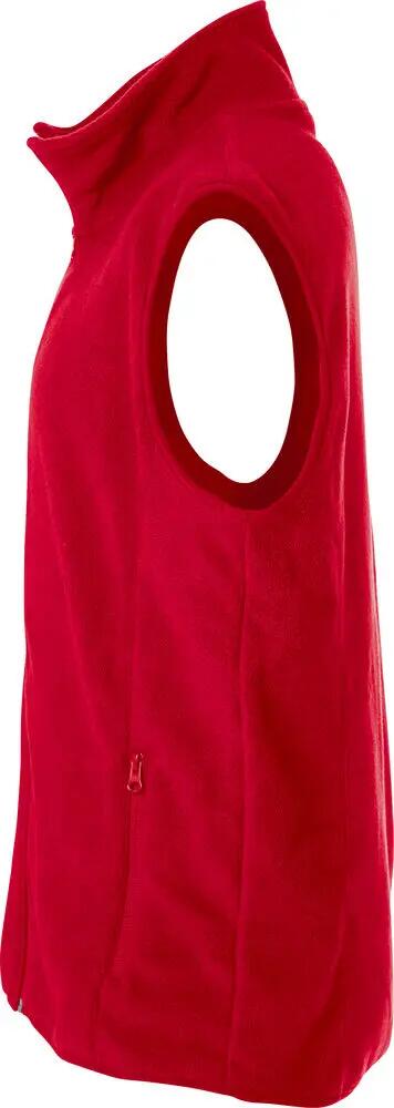 clique Basic Polar Fleece Vest — rote Fleeceweste, antipilling 3/4