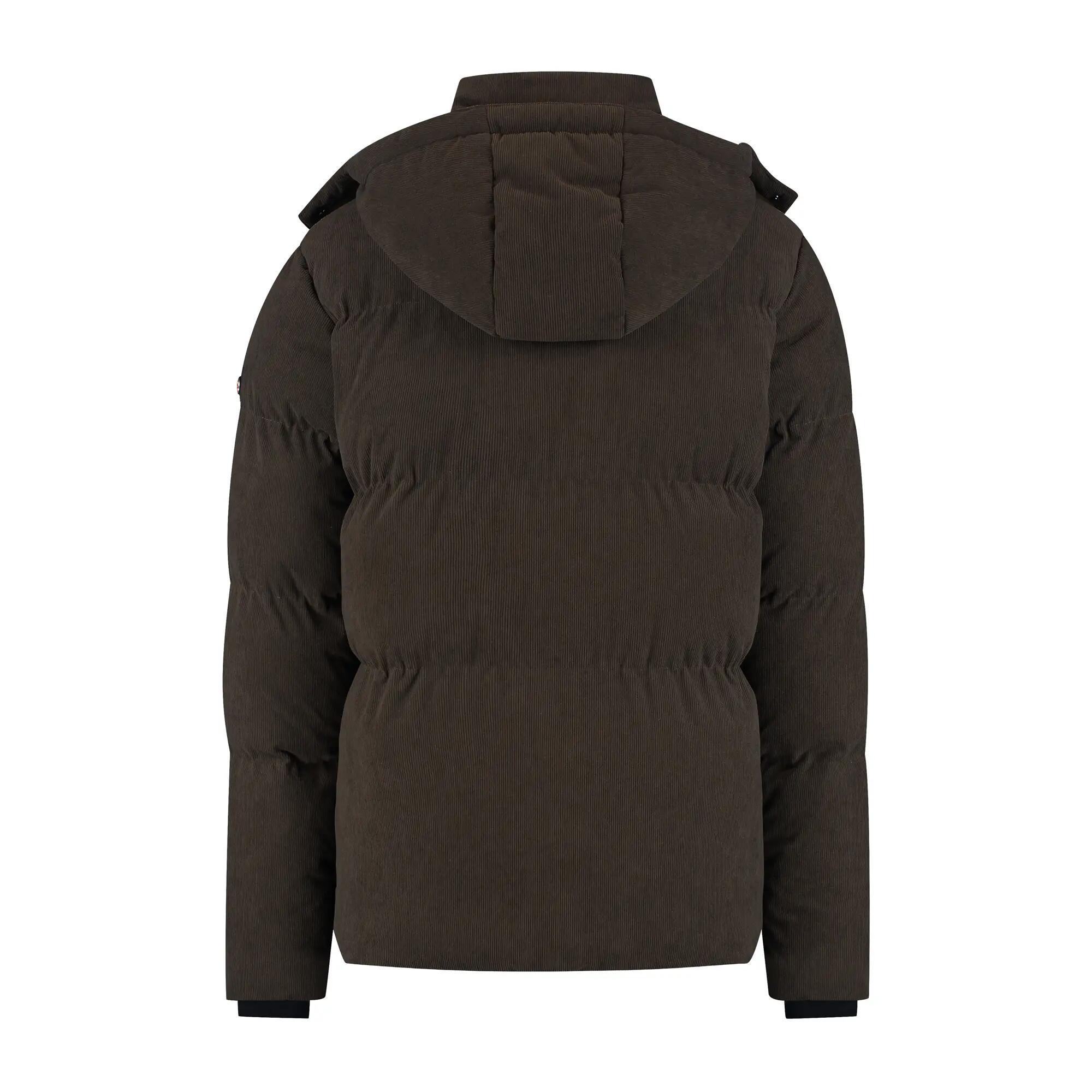 Ulf Herren – Daunen-Winterjacke – Cord – Dunkelbraun 5/5