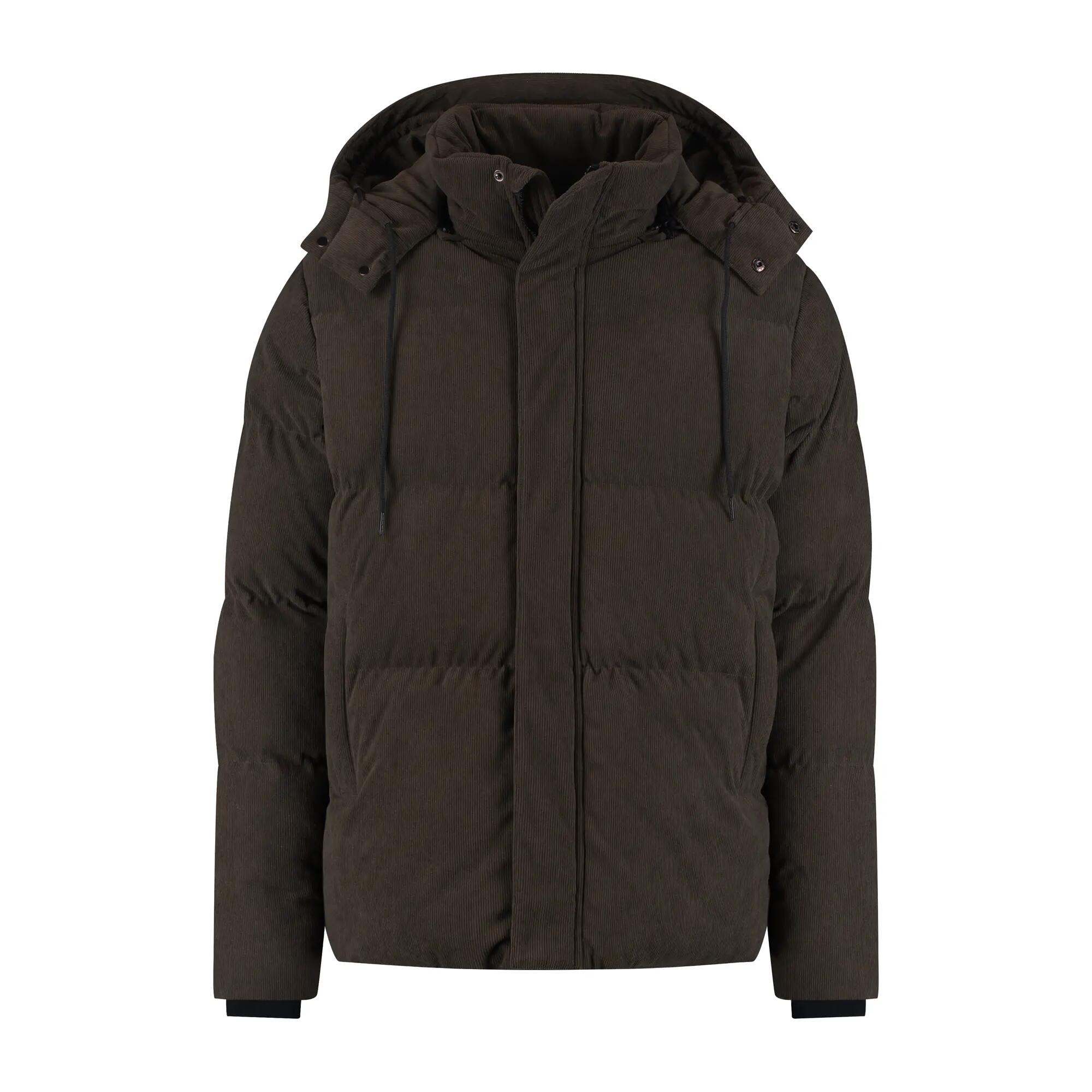 Ulf Herren – Daunen-Winterjacke – Cord – Dunkelbraun 4/5