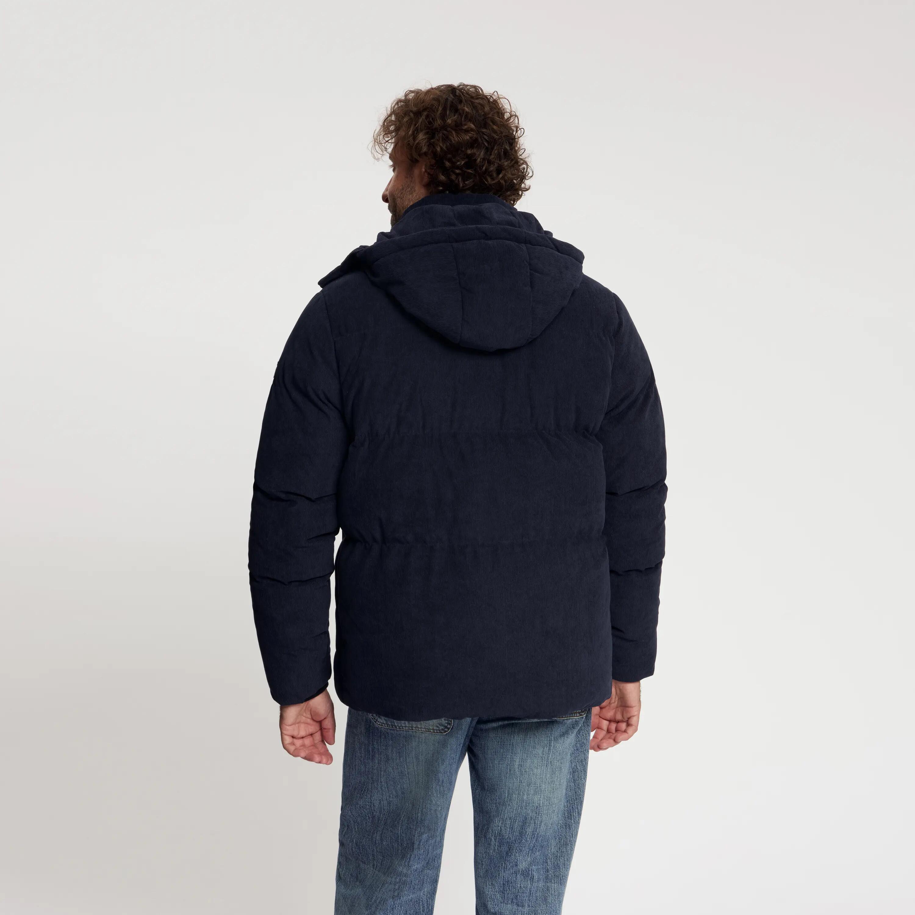 Ulf Herren – Daunen-Winterjacke – Cord – Marineblau 3/5