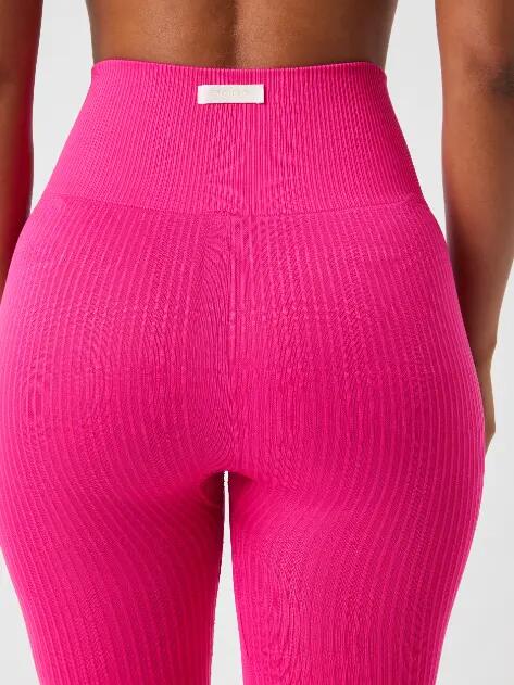 bjorn_borg STUDIO SEAMLESS RIBBED TIGHTS – PINK GLO 3/4