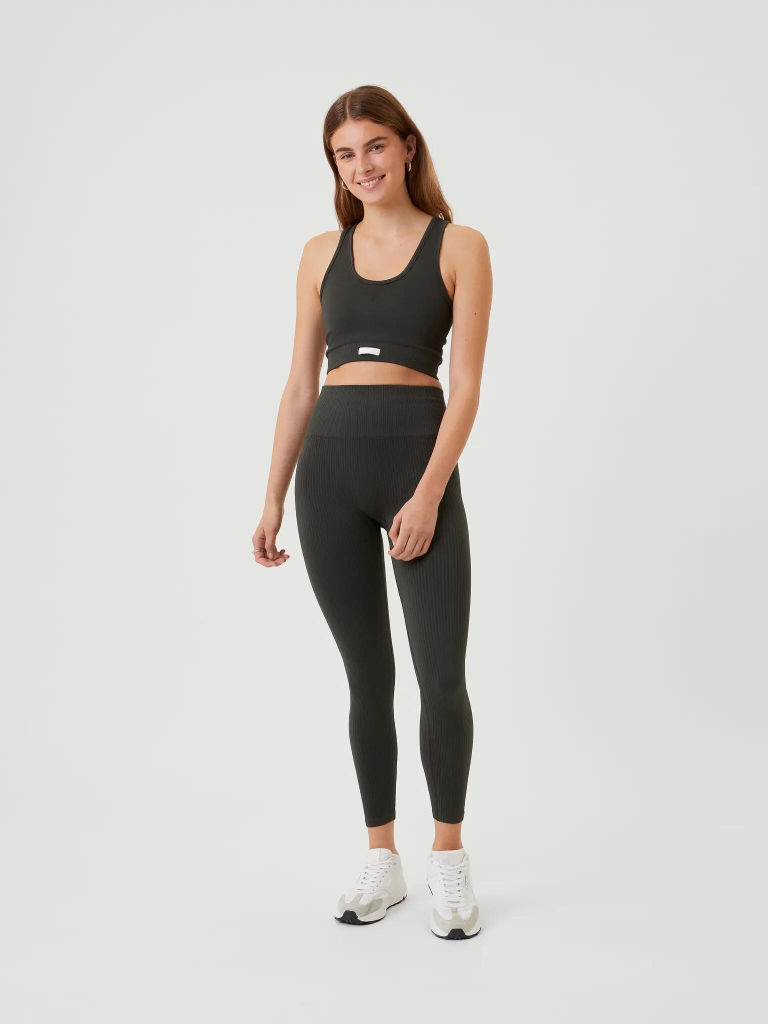 bjorn_borg STUDIO SEAMLESS RIB TIGHTS — PEAT 3/5