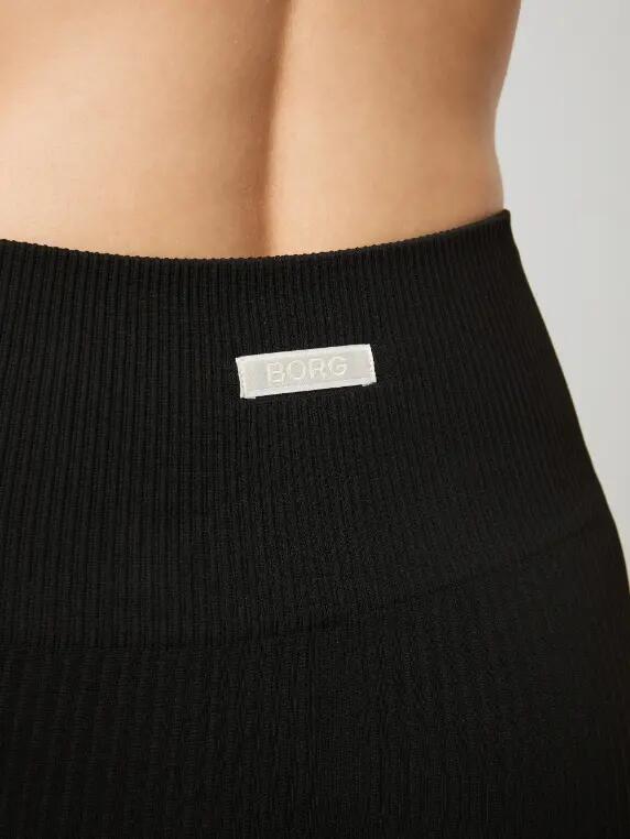 bjorn_borg STUDIO SEAMLESS RIBBED TIGHTS zwart gerecycled 4/5